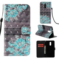 HAOTP LG Stylo 4 Case LG Stylo 4 Plus/LG Stylus 4 Wallet Case LG Stylo 4 3D Beauty Luxury PU leather Protective Case Cover with Card Slots and Stand for LG Stylo 4 2018 Floral Flower Pattern - B07F884F2Z